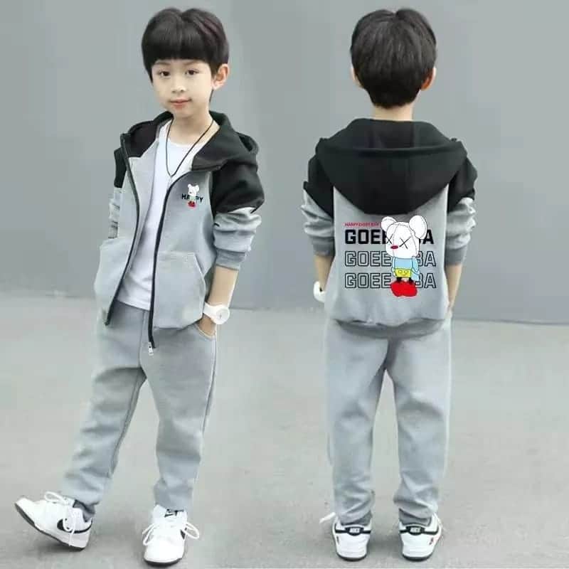 Baby Cute Hoodie & Striped Patch Pants Set